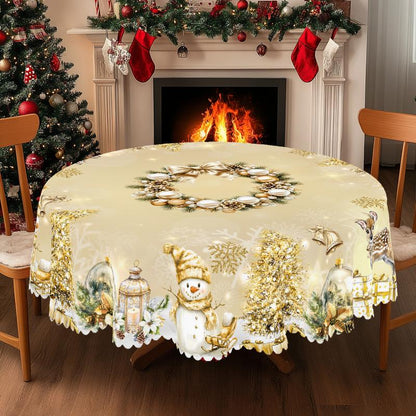 Prémium karácsonyi terítő – bájos Mikulás és rénszarvas motívum az örömteli családi pillanatokhoz