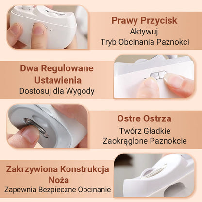 🔥2 az 1-ben Motorizált polírozott automatikus körömvágógép🎁.