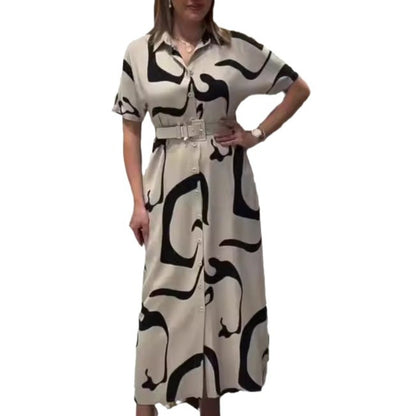 😍【S-5XL】Elegáns mintás ingruha