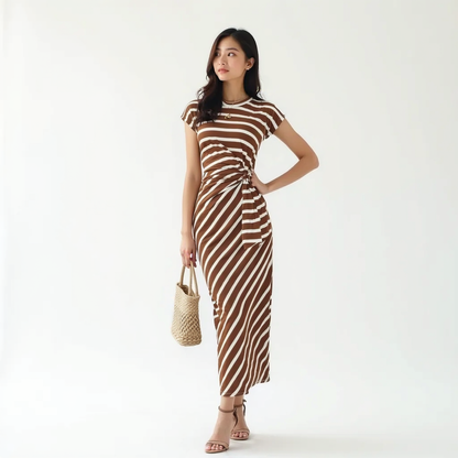Waist-Tied Midi Dress