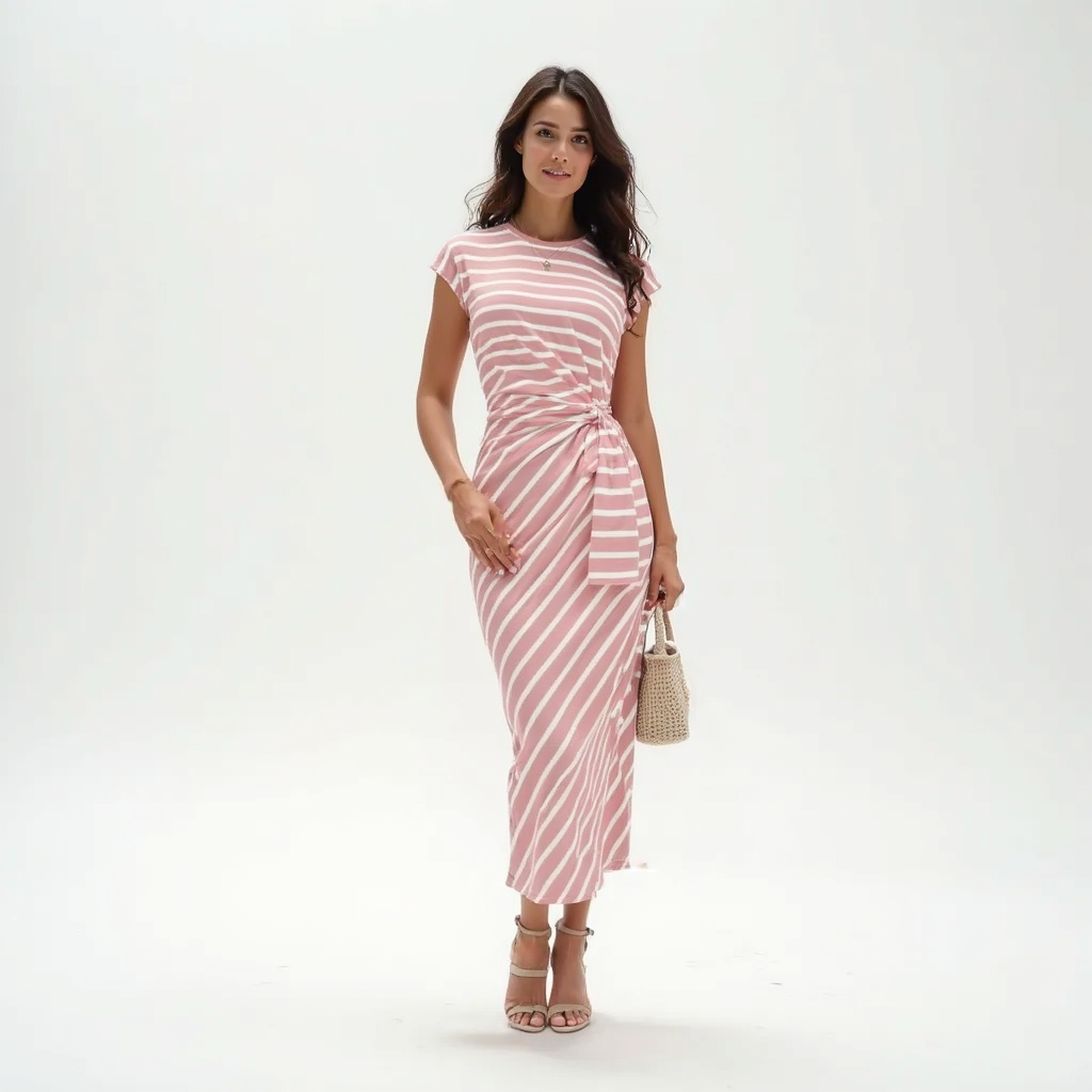 Waist-Tied Midi Dress