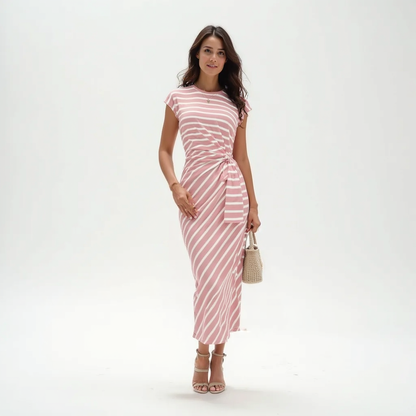Waist-Tied Midi Dress