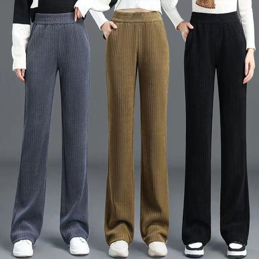 🔥👖Női bő szárú nadrág laza szabással és rugalmas derékkal