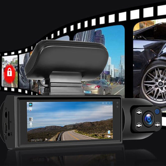 📹170°-os látószögű és kettős 1080p objektívvel ellátott fedélzeti kamera🚗
