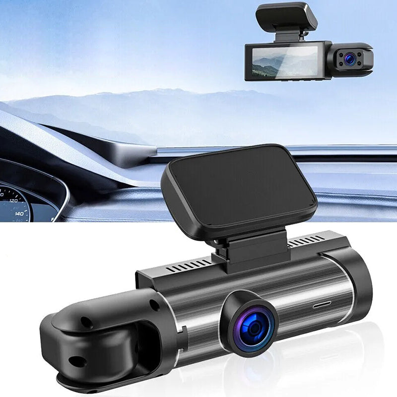 📹170°-os látószögű és kettős 1080p objektívvel ellátott fedélzeti kamera🚗