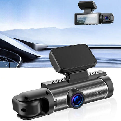 📹170°-os látószögű és kettős 1080p objektívvel ellátott fedélzeti kamera🚗