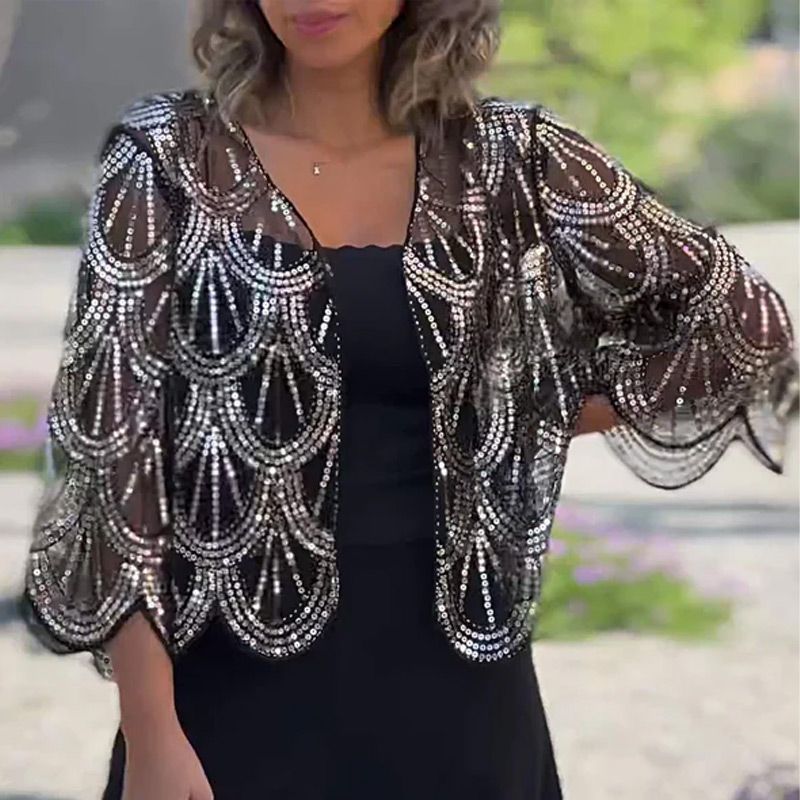 ✨✨✨Elegáns kendő flitterekkel és gyöngyökkel nőknek