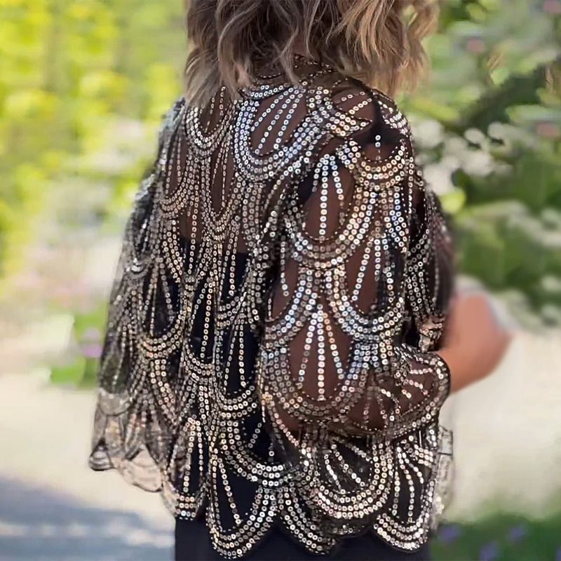 ✨✨✨Elegáns kendő flitterekkel és gyöngyökkel nőknek