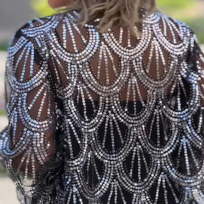 ✨✨✨Elegáns kendő flitterekkel és gyöngyökkel nőknek