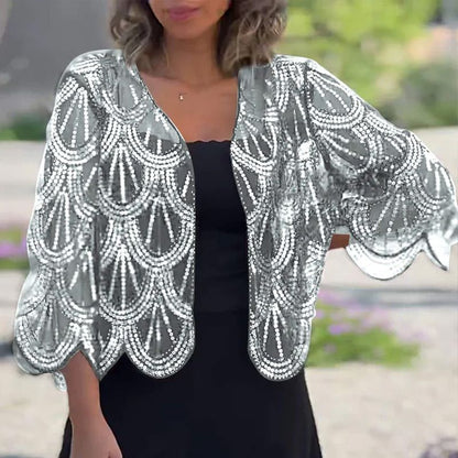 ✨✨✨Elegáns kendő flitterekkel és gyöngyökkel nőknek