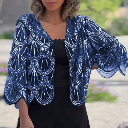 ✨✨✨Elegáns kendő flitterekkel és gyöngyökkel nőknek