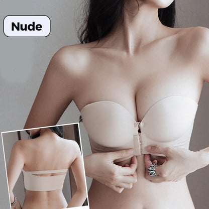 Vásároljon 1-et, kap 1-et ingyen💕Női pánt nélküli melltartó csúszásmentes elülső zárással👙