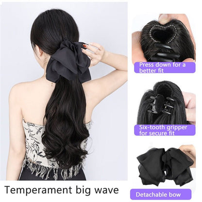 Paróka göndörítő klip + masni klip