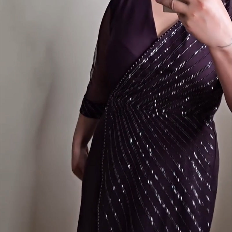 Plus size csillámos, pántos ruha