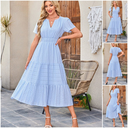 🔥👗Fodor pamut ruha egyszínű