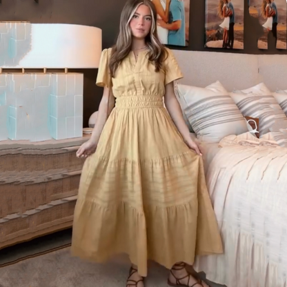 🔥👗Fodor pamut ruha egyszínű