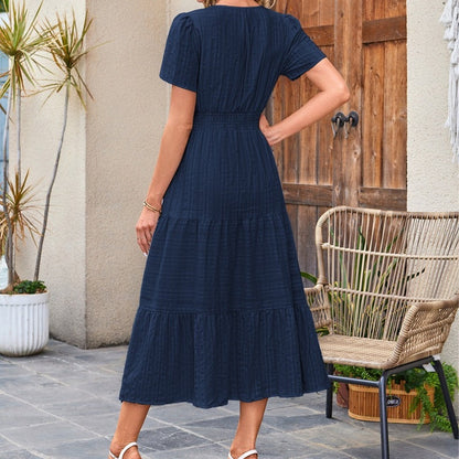 🔥👗Fodor pamut ruha egyszínű