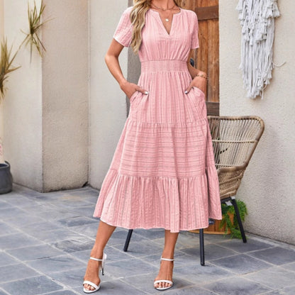 🔥👗Fodor pamut ruha egyszínű