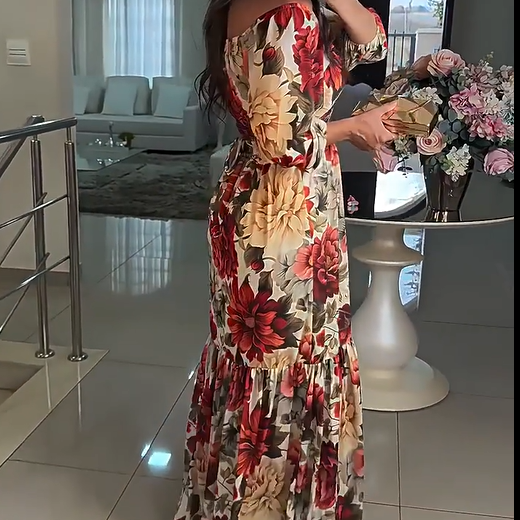 🌹Dámské šaty s květinovým potiskem