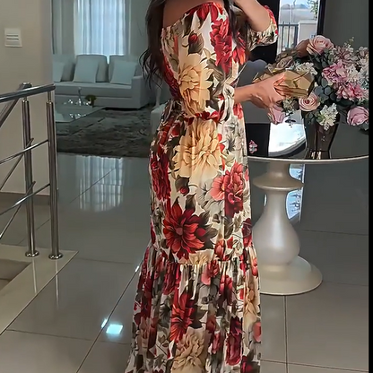 🌹Dámské šaty s květinovým potiskem