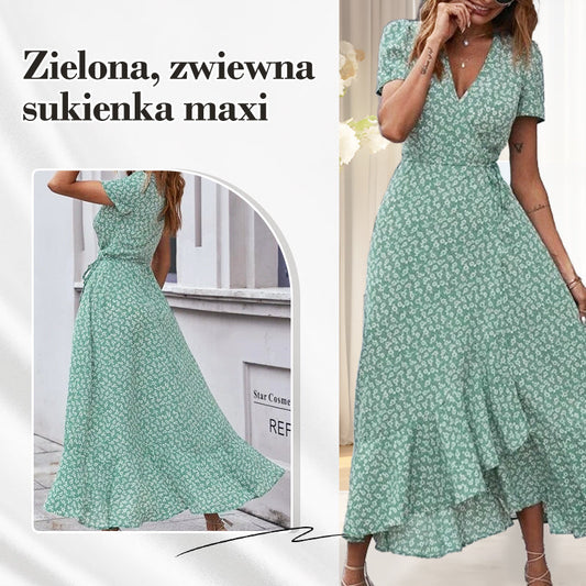 Zöld, légies maxi ruha