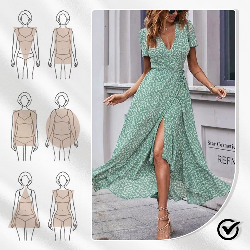 Zöld, légies maxi ruha