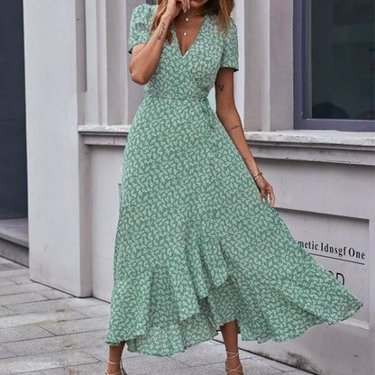 Zöld, légies maxi ruha