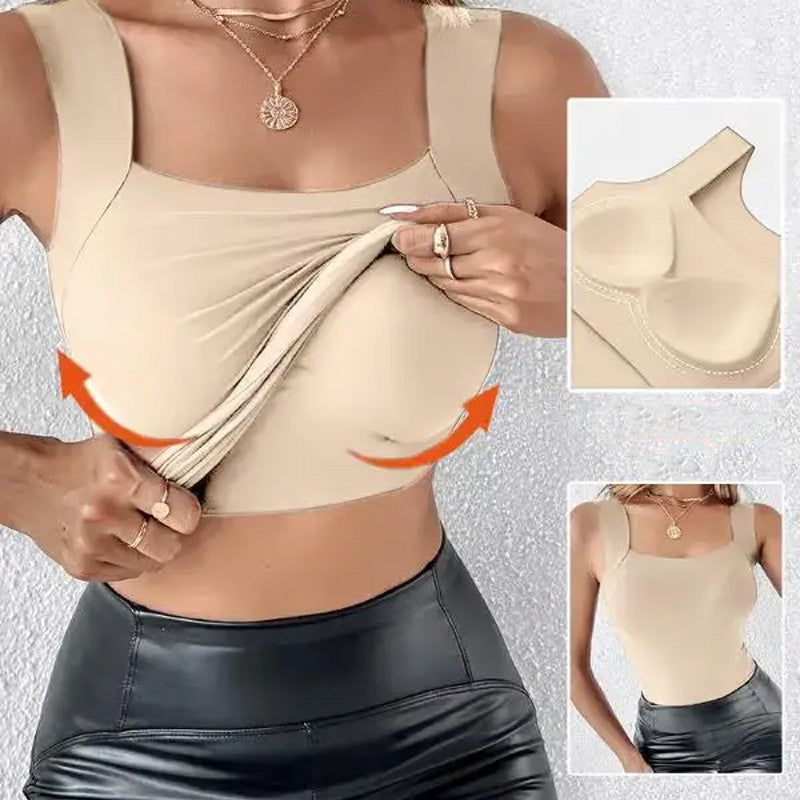 🌟 2026 Legnépszerűbb Termék 💖 (M-2XL) Formáló Top Beépített Melltartóval 💃