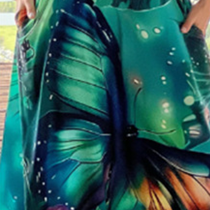 👗Ujjatlan ruha mintával