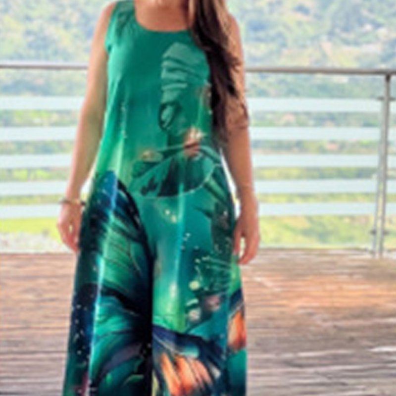 👗Ujjatlan ruha mintával