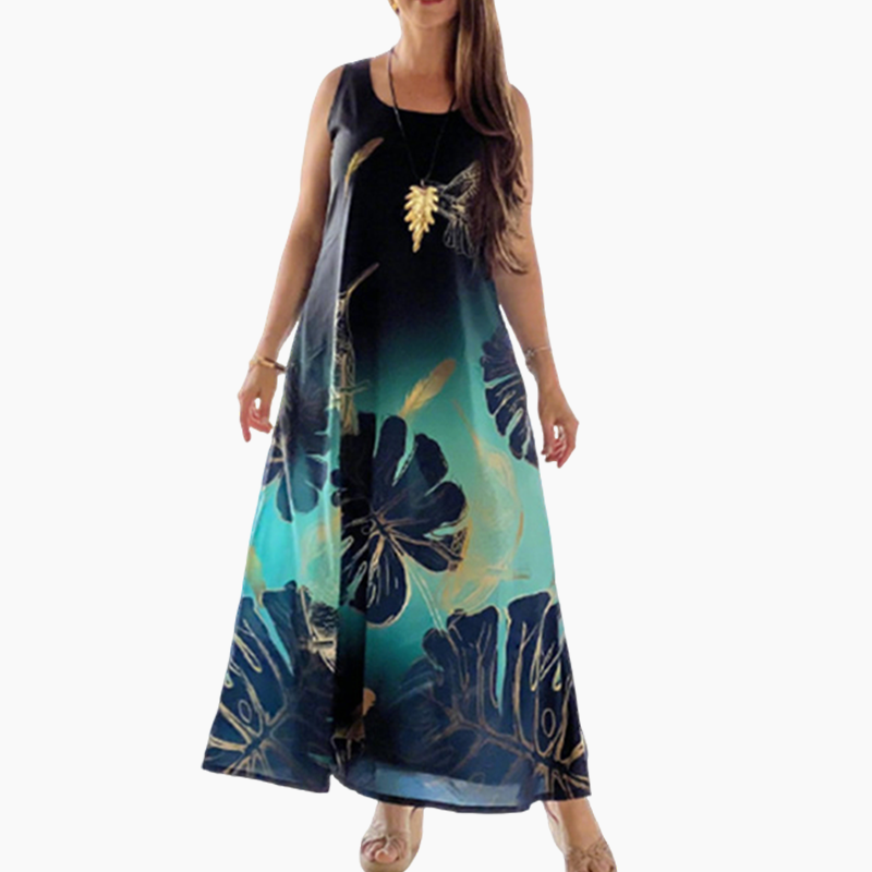 👗Ujjatlan ruha mintával