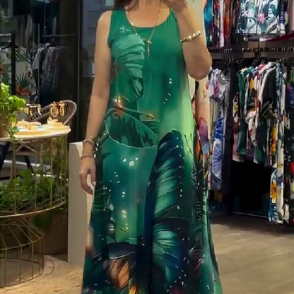 👗Ujjatlan ruha mintával