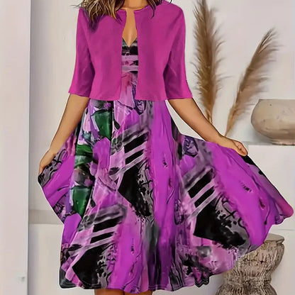 🔥Időkorlátozott akció: 50% kedvezmény💎🥰 Elegáns kétrészes női ruhák👗