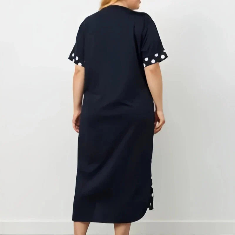 【M-4XL】Női nyári laza rövid ujjú nyomtatott A-vonalú ruhák🎀