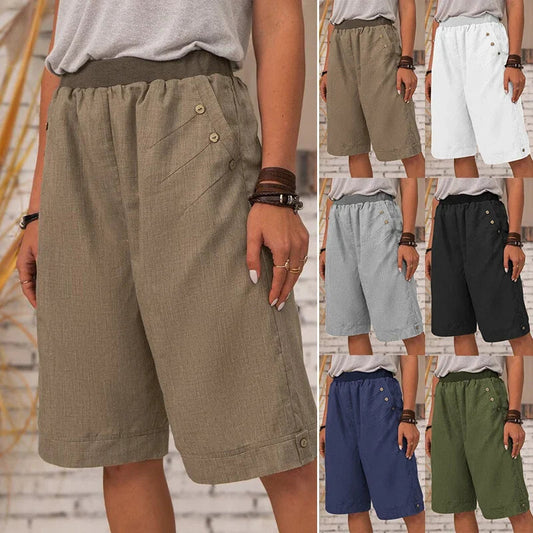 【S-4XL】🏖️Flapped nyári rövidnadrág zsebekkel nők számára