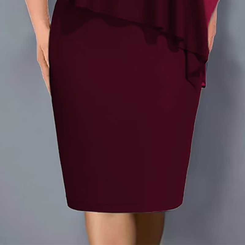 ✨Strasszos köpenyes ruha V-nyakkal és sifon rátéttel