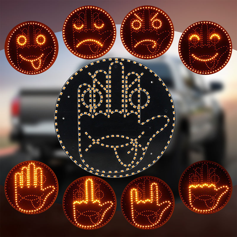 🔥🚘 Kifejezés és Gesztus LED Tábla Fény Autó Hátsó Ablakhoz ✌️
