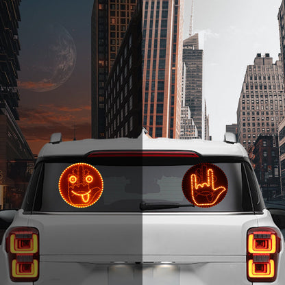 🔥🚘 Kifejezés és Gesztus LED Tábla Fény Autó Hátsó Ablakhoz ✌️