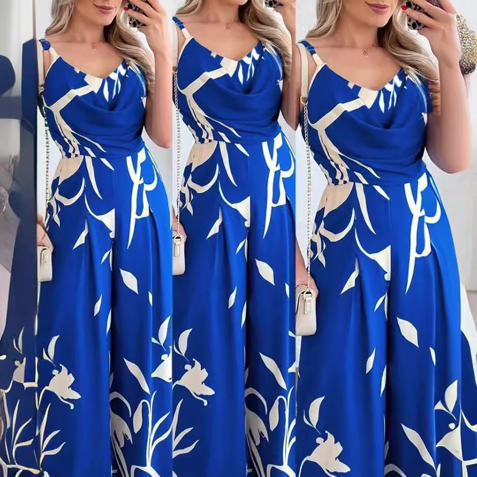 🌸 Légies Halter derekú széles szárú Jumpsuit