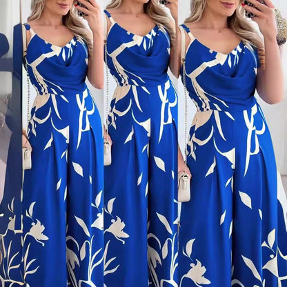 🌸 Légies Halter derekú széles szárú Jumpsuit