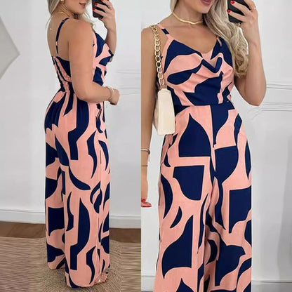 🌸 Légies Halter derekú széles szárú Jumpsuit