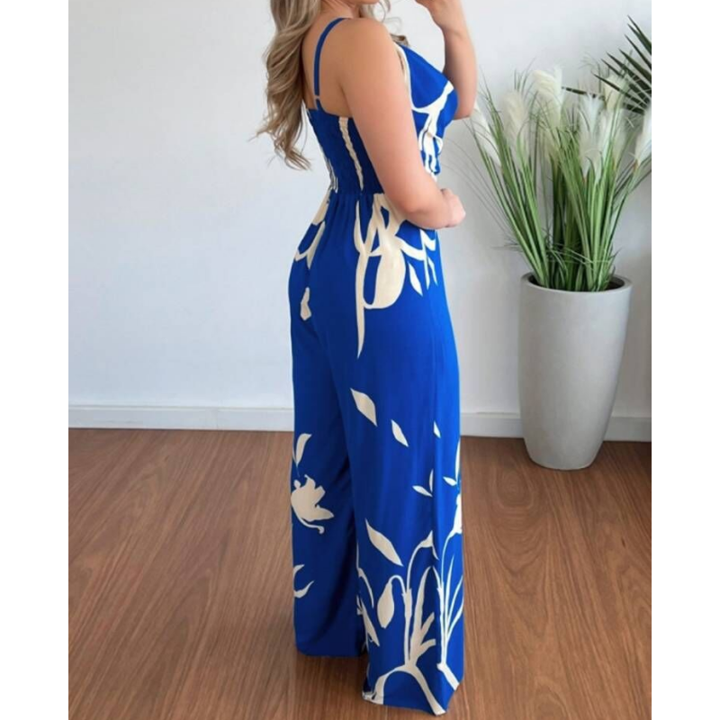 🌸 Légies Halter derekú széles szárú Jumpsuit
