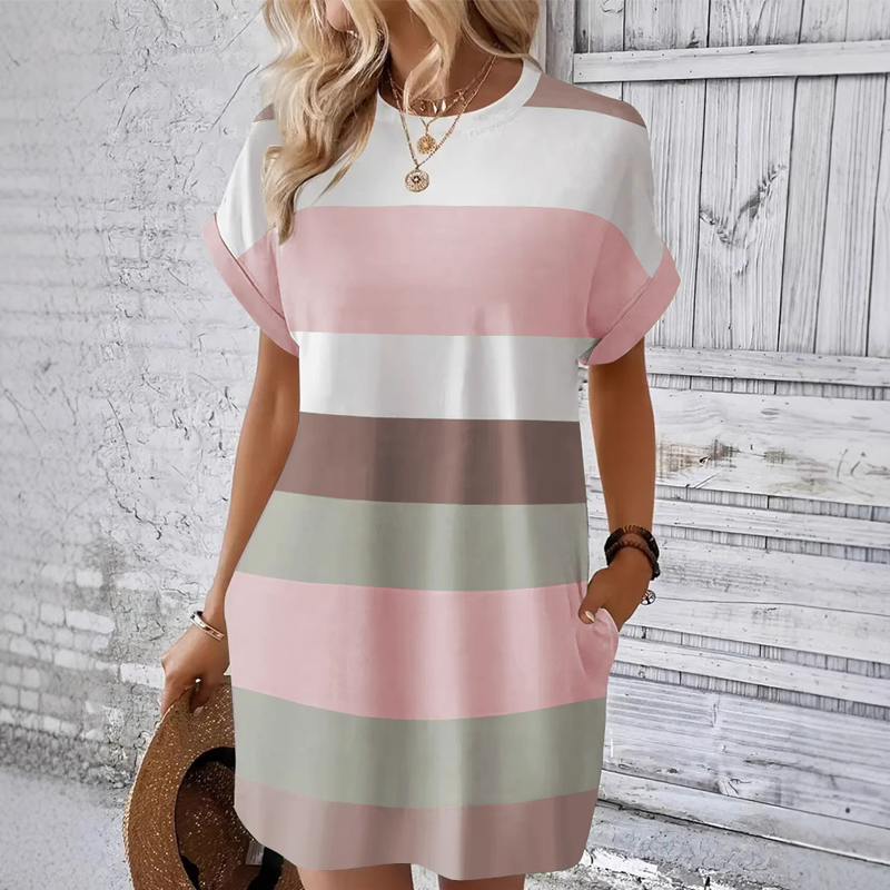 🔥👗Lezser női ruha kerek nyakkivágással