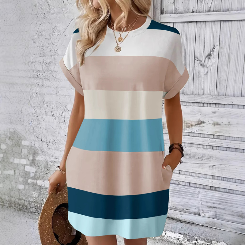🔥👗Lezser női ruha kerek nyakkivágással