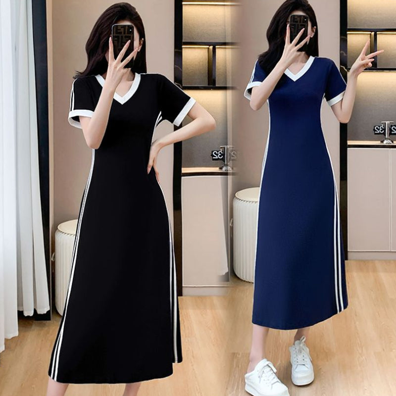 【M-4XL】👗Női alkalmi és egyszerű V-nyakú ruha