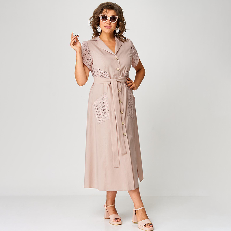 👗✨Női lezser ruhák V-nyakkal és derekán megkötővel