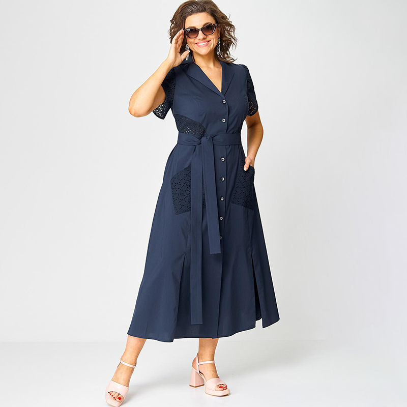 👗✨Női lezser ruhák V-nyakkal és derekán megkötővel