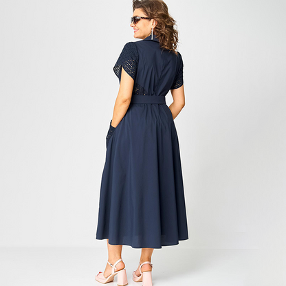👗✨Női lezser ruhák V-nyakkal és derekán megkötővel