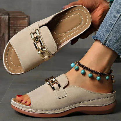 👡Új 50%-os kedvezmény 💖✨Ortopéd szandál arany csattal