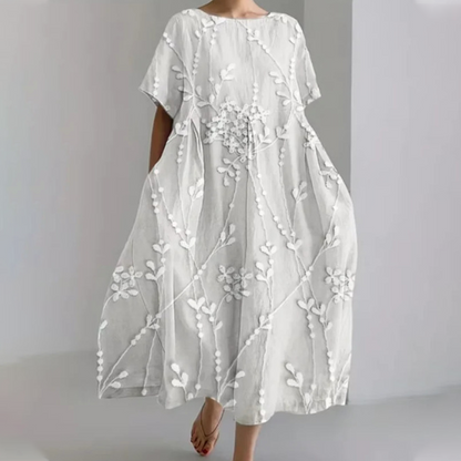 ✨100% lenvászon kényelmes maxi ruha